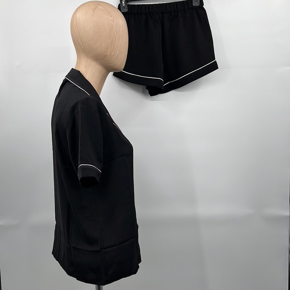 🆕Generation Love Lenox Black White Pajama Set Shorts Pockets Lounge Sleepwear - Picture 10 of 16